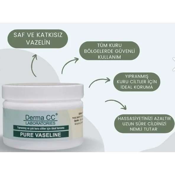 Derma CC Sensitive Pure Katkısız Saf Vazelin 150 ml - Resim 2