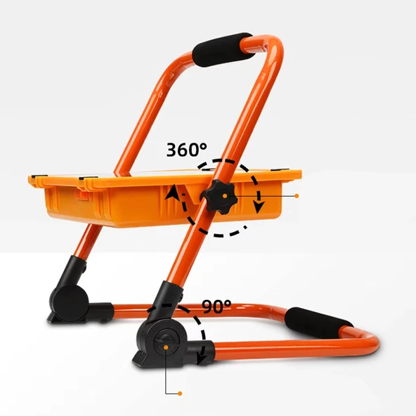 P70 LED Solar Panel Şarjlı Taşınabilir Projektör 176 SMD + Yan LED WT-734 - Resim 3