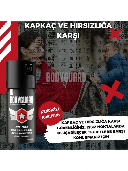 Bodyguard Biber Gazı Sprey 40ML Bodyguard (Göz Yaşartıcı Sprey) (5314) - Resim 5