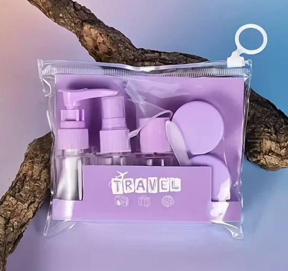 6 Parça Renkli Kapaklı Seyahat İçin Boş Şişe Seti (2818) - Resim 4