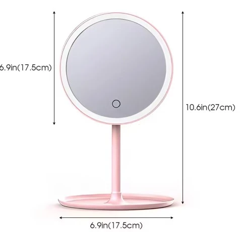 Led Işıklı Dokunmatik Makyaj Aynası 3 Kademeli Işık Ayarlı (5314) - Resim 4