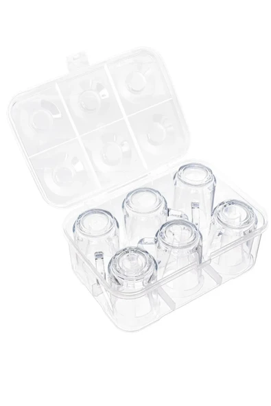 Su Bardağı Taşıma Kutusu Büyük  Şeffaf - 6 Bardak Kapasiteli Piknik Kutusu - Resim 2