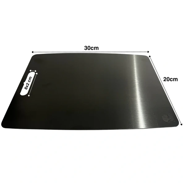 Paslanmaz Çelik Kesme Tahtası  20X30 cm Mutfak Sebze Et Kesme Tahtası Doğrama Tahtası Mutfak Aksesuarları (5314) - Resim 4