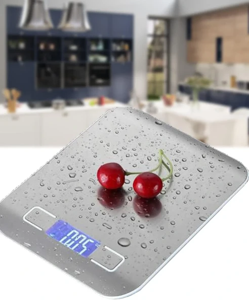 Metal Dijital Mutfak Terazisi Hassas Tartı 5 Kg Crown (2818) - Resim 4
