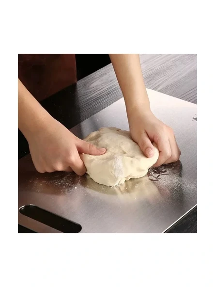 Paslanmaz Çelik Kesme Tahtası  20X30 cm Mutfak Sebze Et Kesme Tahtası Doğrama Tahtası Mutfak Aksesuarları (5314) ürün görseli 1