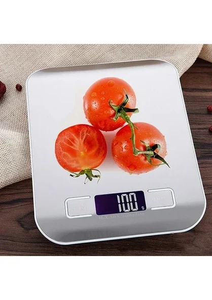 Metal Dijital Mutfak Terazisi Hassas Tartı 5 Kg Crown (2818) - Resim 3