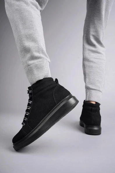 Slw206 Ottawa Bağcıklı Süet Erkek Günlük Spor St - Siyah Erkek Bot - Resim 3