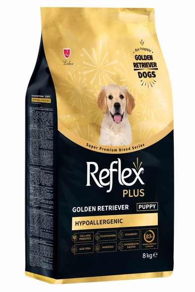 Reflex plus golden retriever puppy 8kg (hypoallergenic) hipoalerjenik yavru köpek maması ürün görseli 1