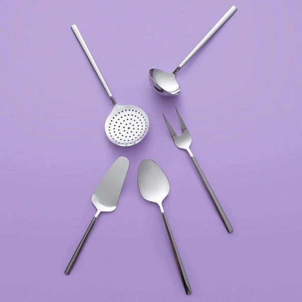 Milano 5 Parça Çelik Servis Seti - Resim 3