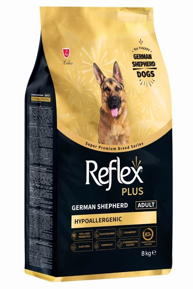 Reflex plus german shepherd adult 8kg (hypoallergenic) hipoalerjenik alman kurt köpek maması ürün görseli 1