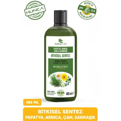 Hunca Care Papatya Arnica Çam Ve Sarmaşık İçerikli Bitkisel Şampuan 485 Ml ürün görseli 1