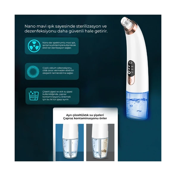 NEUTRON NTL-BR-06H SU HAZNELİ VAKUMLU YÜZ SİYAH NOKTA TEMİZLEYİCİ - Resim 5