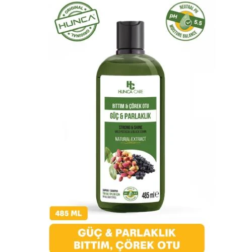 Hunca Care Bıttım Ve Çörek Otlu Bitkisel Şampuan Saç Beslemeye Yardımcı 485 Ml ürün görseli 1