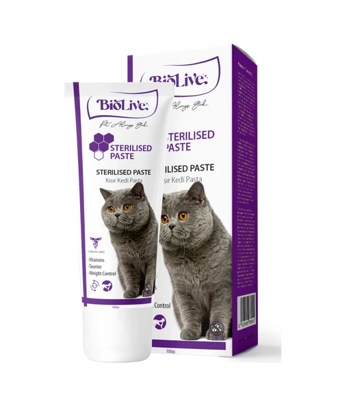 Biolive Kısır Kediler İçin Tüy Yumağı Önleyici Vitamin Malt Paste 100 G ürün görseli 1