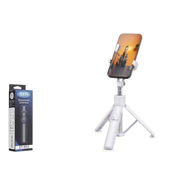 Nodar Nd1031 Tripod Selfie Çubuğu - Bluetooth 4.0 Uzaktan Kumandalı, 2’si 1 Arada Kullanım Beyaz ürün görseli 1
