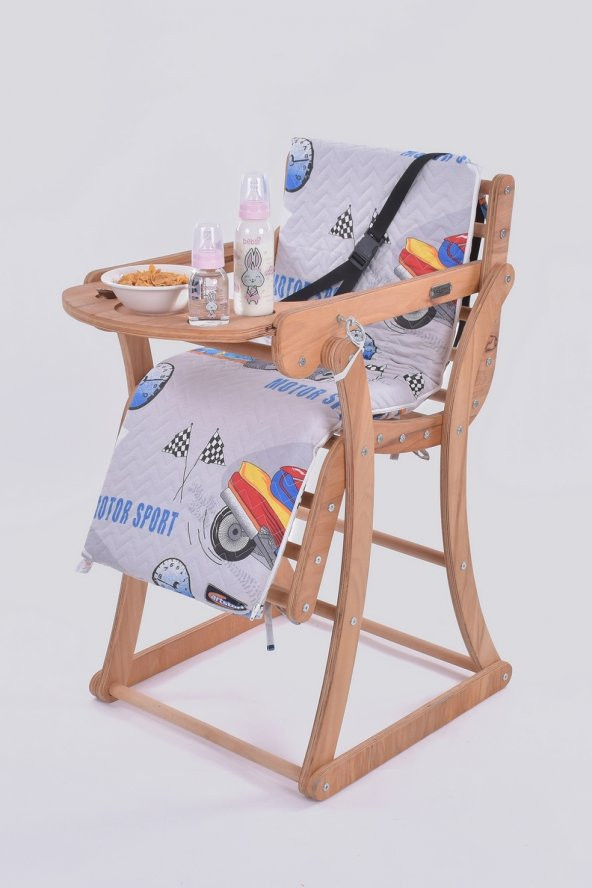 Mama Sandalyesi, Doğal Ahşap Sürgülü Tepsili / Yarış Arabaları (Motor Sports)