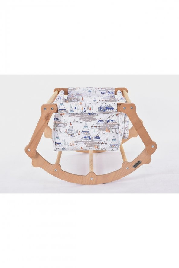 Yeni Doğan Beşik Serisi (Nayeli Baby Düz Modeli) / Mavi Apaçhi Köyü (Apahce Village Blue) - 3