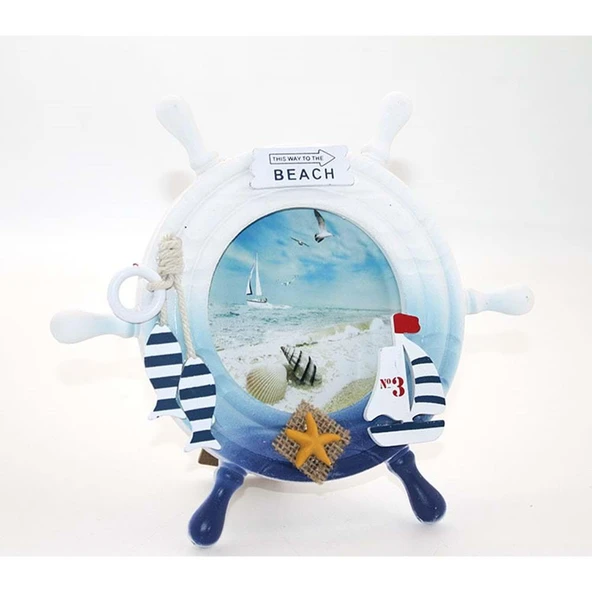 Ahşap Marin Dümenli Çerceve - Resim 2