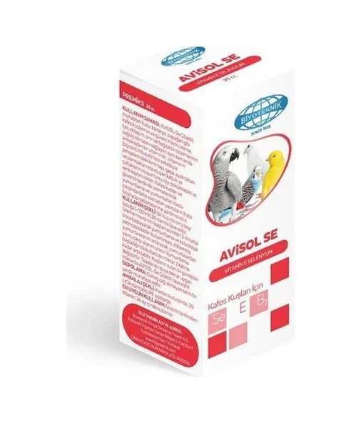 6 Adet Biyoteknik Avisol-Se Kuşlar İçin Vitamin E ve Selenyum Çöz ürün görseli 1