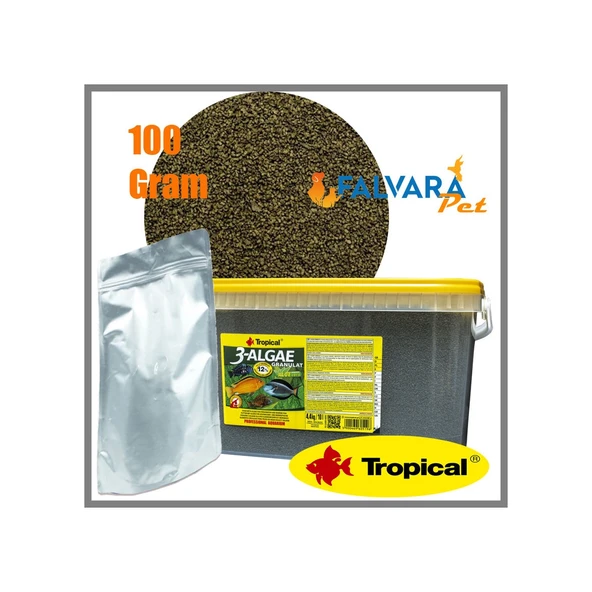 100 G Tropical 3-Algae Granulat-Kovadan Bölme Granül Yem ürün görseli 1