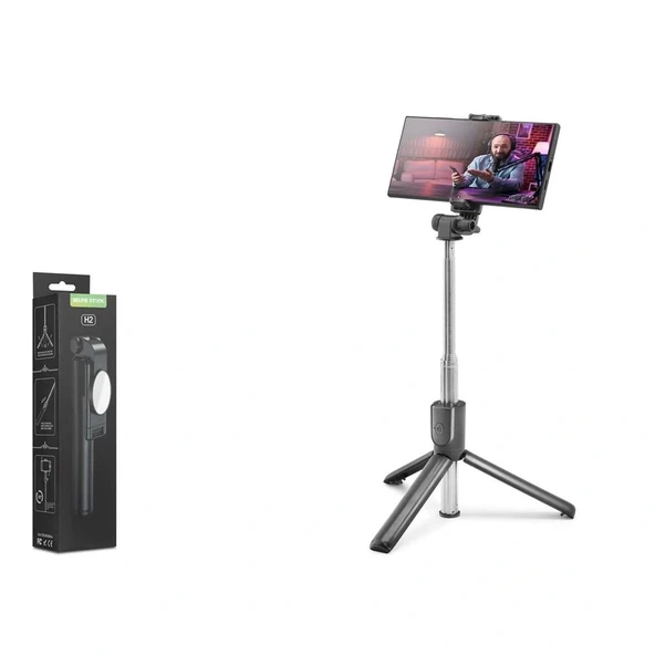 Nodar Nd1041 Tripod Selfie Çubuğu - Bluetooth 5.0 Uzaktan Kumandalı 100Cm Siyah ürün görseli 1