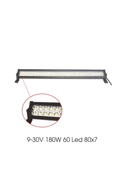 ASTRALED Offroad Led Bar 80 cm 180 W 60 LED Delici/yayıcı Beyaz Işık Tepe Lamba Tavan Panjur Projeksiyon ürün görseli 1