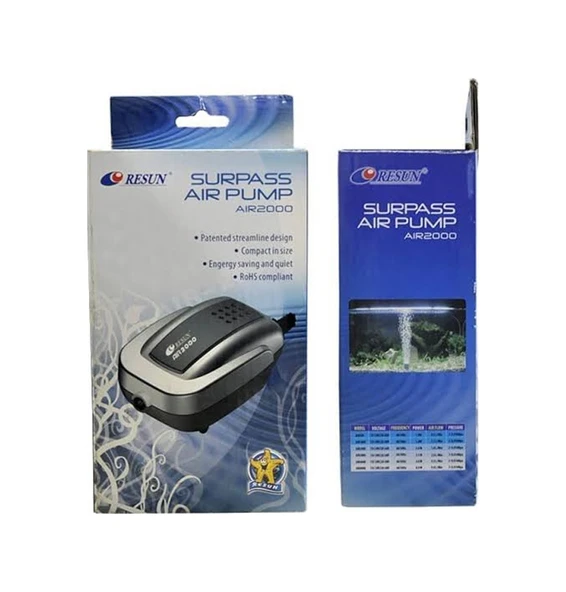 Resun Air 2000 Tek Çıkışlı Akvaryum Hava Motoru 1.8 Lt/Dakika - Resim 6