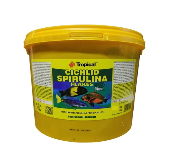 Tropical Cichlid Spirulina Flakes Pul Balık Yemi 100 G ürün görseli 1
