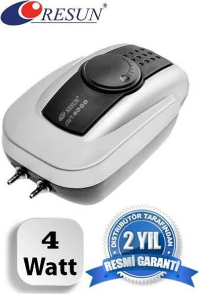 Resun Air 4000 Çift Çıkışlı Akvaryum Hava Motoru 4,5 L/Dk Hediyel - Resim 2