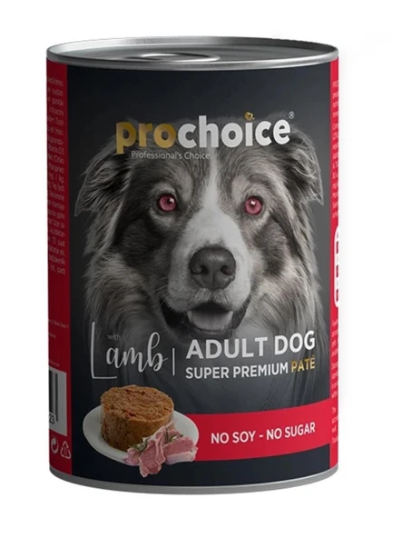 Pro Choice Kuzu Etli Sekersiz Ezme Yetiskin Köpek Konservesi 400gr ürün görseli 1