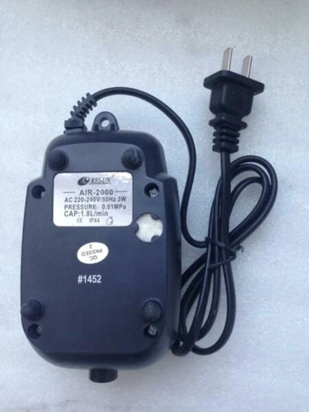 Resun Air 2000 Tek Çıkışlı Akvaryum Hava Motoru 1.8 Lt/Dakika - Resim 3