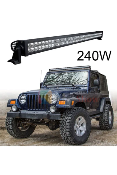 ASTRALED  Offroad Led Bar 105 cm 240 W 80 LED Delici/yayıcı Beyaz Işık Tepe Lamba Tavan Panjur Projeksiyon ürün görseli 1