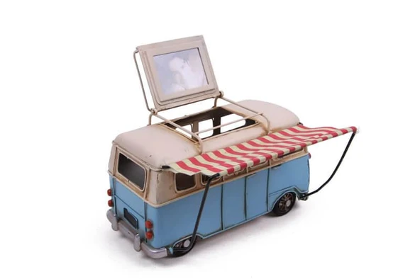 Dekoratif Metal Minibüs Çerçeveli, Kalemlik Tenteli - Resim 4