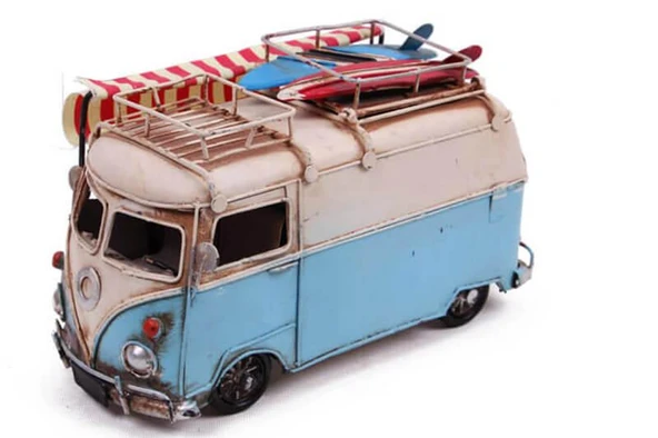 Dekoratif Metal Minibüs Çerçeveli,Kalemlik Tenteli - Resim 2