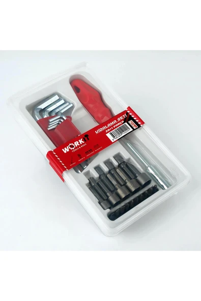 Work It WORKIT 29 Ürün Vidalama Seti Bits Uç Tutucu + Alyan Takımı + Bits Uç Takımı + Lokma Uç Takımı ürün görseli 1