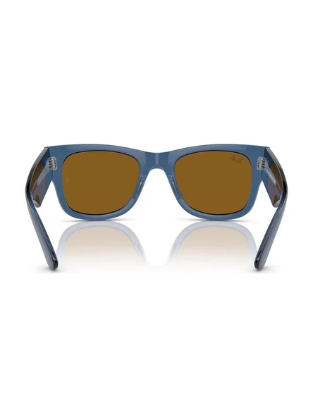 Ray-Ban Rb0840S 6680/73 51 Mega Wayfarer Unisex Mavi Kare Güneş Gözlüğü - Resim 4