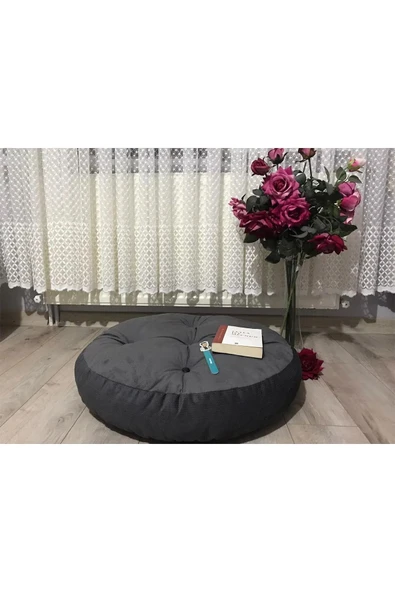 TicaretJet Yuvarlak Antrasit Yer Minderi 60x60 - Resim 4