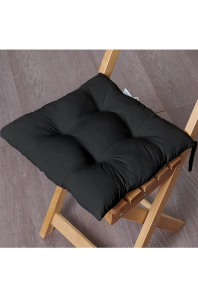 TicaretJet Kare Siyah Sandalye Minderi 40 X 40 Cm | Minder | Bahçe Balkon Minderi ürün görseli 1