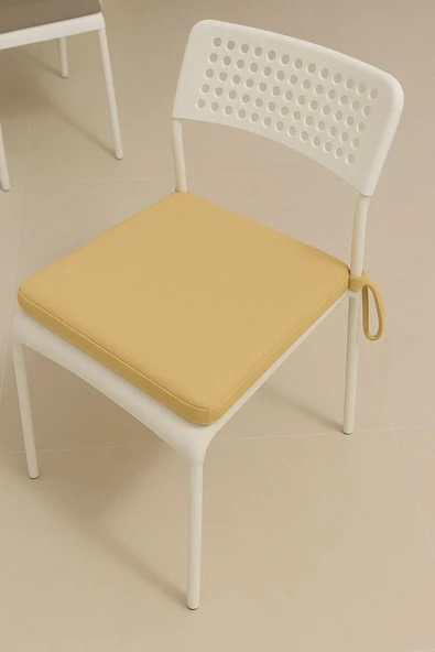 mer-tim ezberbozan ev tekstili Bahçe Balkon Salon hardal sarısı Sandalye Minderi Alt ürün görseli 1