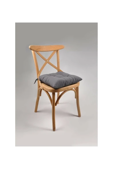 TicaretJet 6' Li Takım Pofidik Kare Antrasit Sandalye Minderi 40x40cm - Resim 2