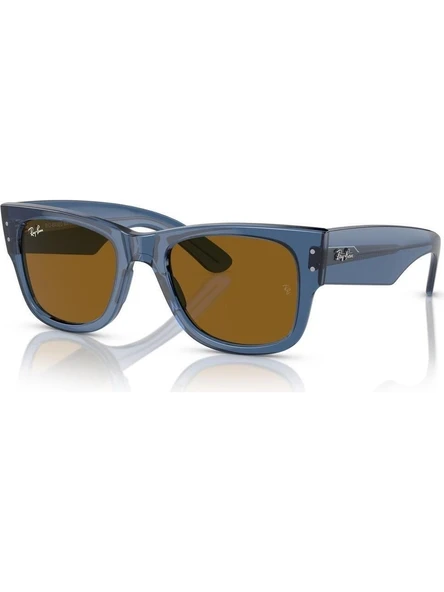 Ray-Ban Rb0840S 6680/73 51 Mega Wayfarer Unisex Mavi Kare Güneş Gözlüğü - Resim 2