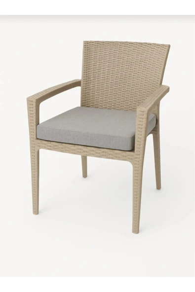 Fade 50x50x5 cm süngerli Bağcıklı antrasit gri sandalye Minder - Resim 2