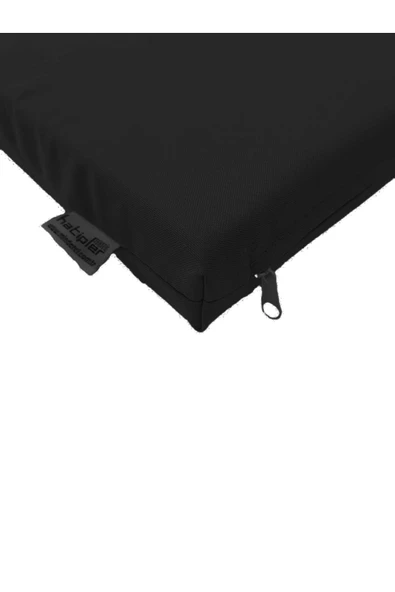 ANMİN Yer Minderi, Bahçe Minderi, Sandalye Minderi, Puf Minder, Kreş Minderi, Siyah 40x40x5 Cm - Resim 2