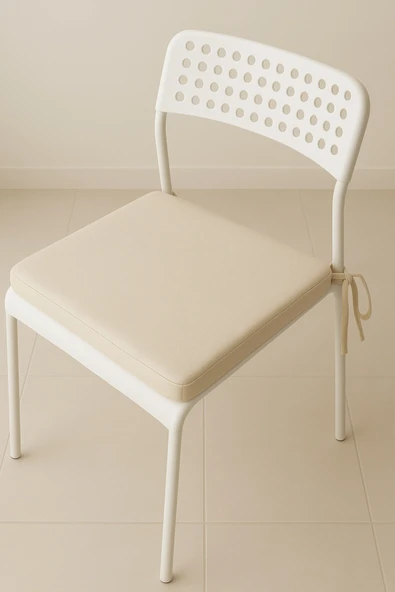 mer-tim ezberbozan ev tekstili Bahçe Balkon Salon açık krem ticaretjet Sandalye Minderi Alt ürün görseli 1