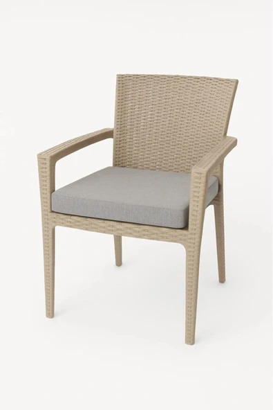 SAFEMAN Bahçe Minderi- Balkon Minderi Bank Minderi Uzun Koltuk Minderi 50x50x7 Cm açık gri ürün görseli 1