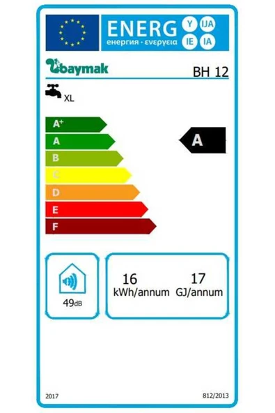 Baymak (Baca Dahil) Bh 12 Lt. Doğalgazlı Hermetik Şofben - Resim 3