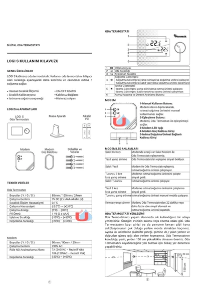 Baymak Logi S Kablosuz Oda Termostatı - Resim 4