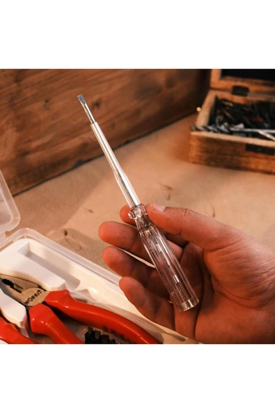 Work It 13 Parça Pense ve Vidalama Seti - 180mm Pense + Bits Uç Tutucu + 10 Parça Bits Uç+ Kontrol Kalemi - Resim 8