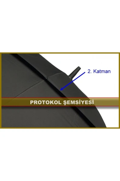 Rubenis Rubeni Çift Katmanlı Fiber Telli Protokol Şemsiyesi 130 - Resim 3