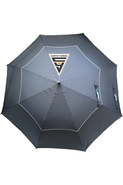 APRİL A-250G Protokol Şemsiyesi Çift Katmanlı Şemsiye 130 cm Siyah ürün görseli 1